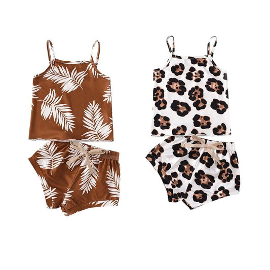 0-24M Cute Toddler Clothes Sets Summer Leopard