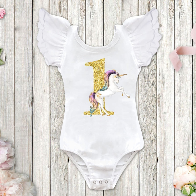 Baby Girl Clothes Dresses 1 Year Unicorn Dress 1st