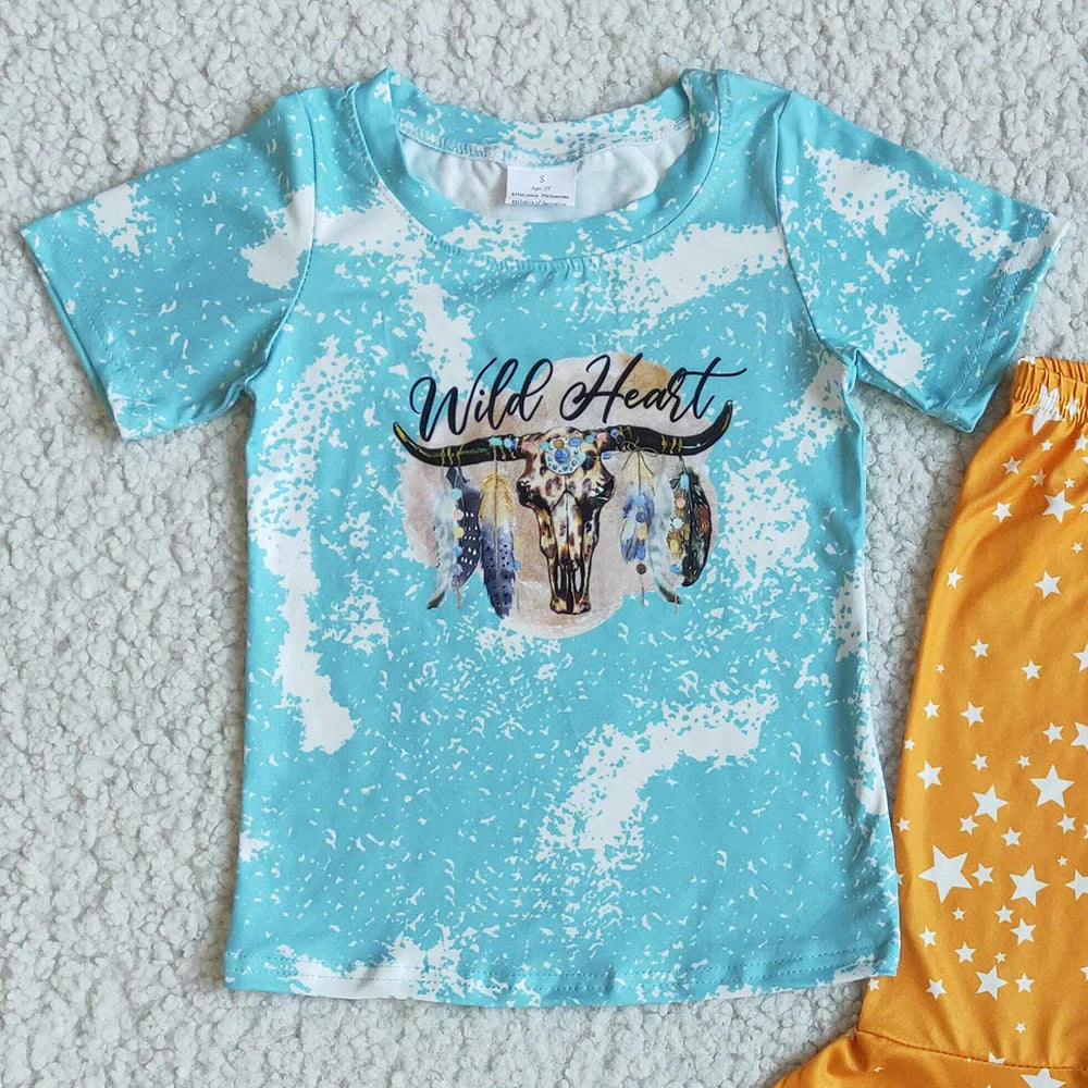 RTS Wholesale Baby Girl Clothes Cow Print Fashion Kids Clothes Girls
