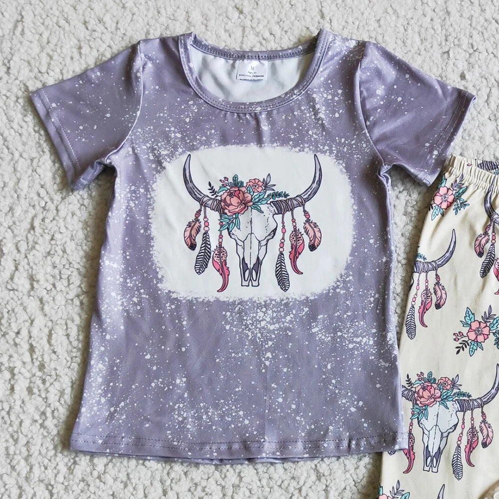 New Design Baby Girl Clothes Cow Fashion Kids Clothes Girls Sequins