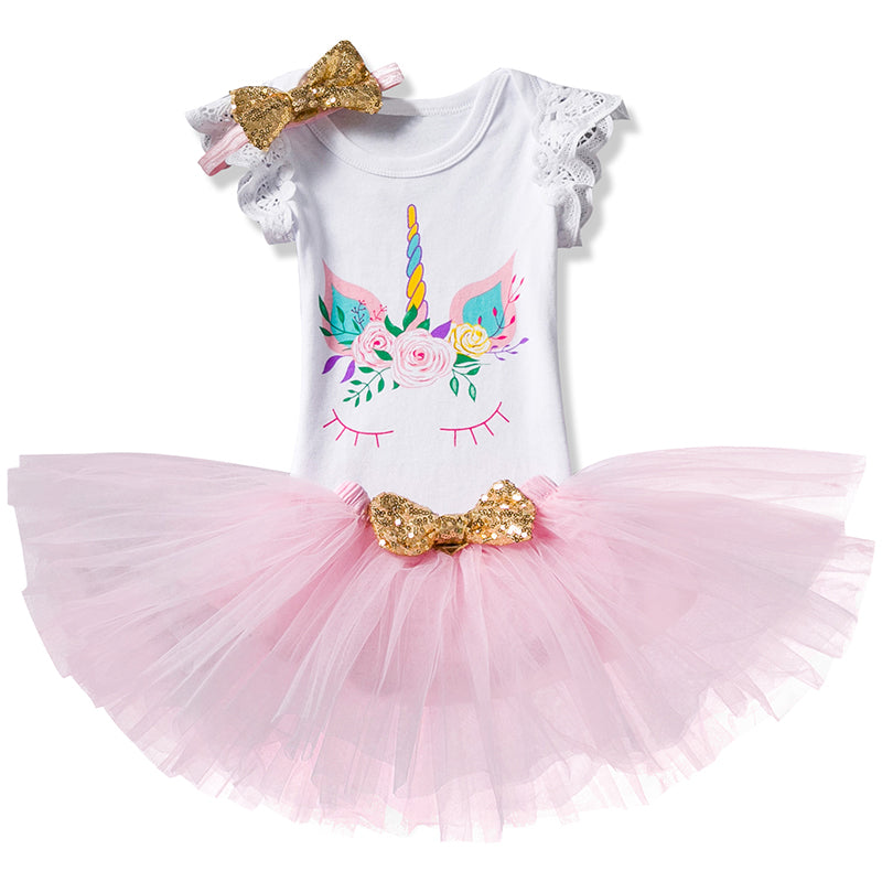 One Year Birthday Girl Outfit Anniversaire Fille