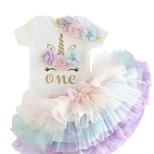 One Years Birthday Vestido Floral Baby Toddler 1st