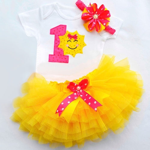 One Years Birthday Vestido Floral Baby Toddler 1st