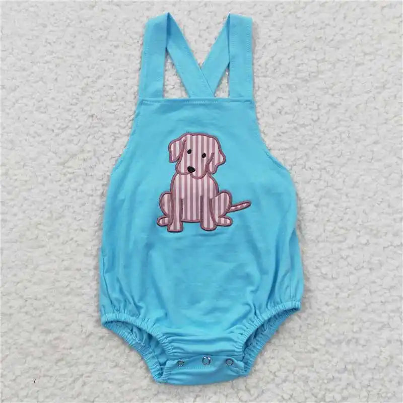 new styles popular embroidery dog suits girls match boys outfits baby