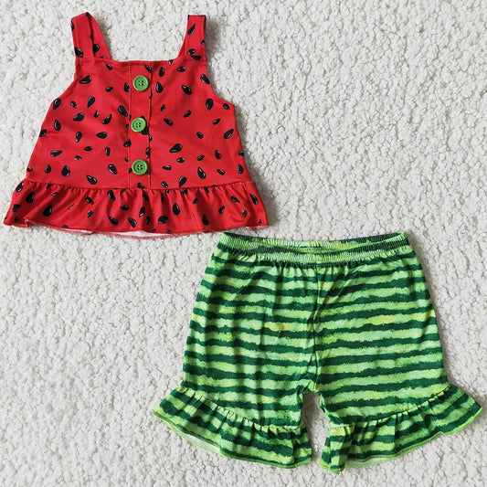 New Arrival Baby Girl Clothes Set Watermelon Cute Little Girls Summer